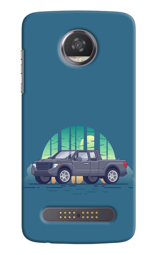 Retro Garage Vibe Moto Z2 Play Hard Case Back Cover by Casekaro
