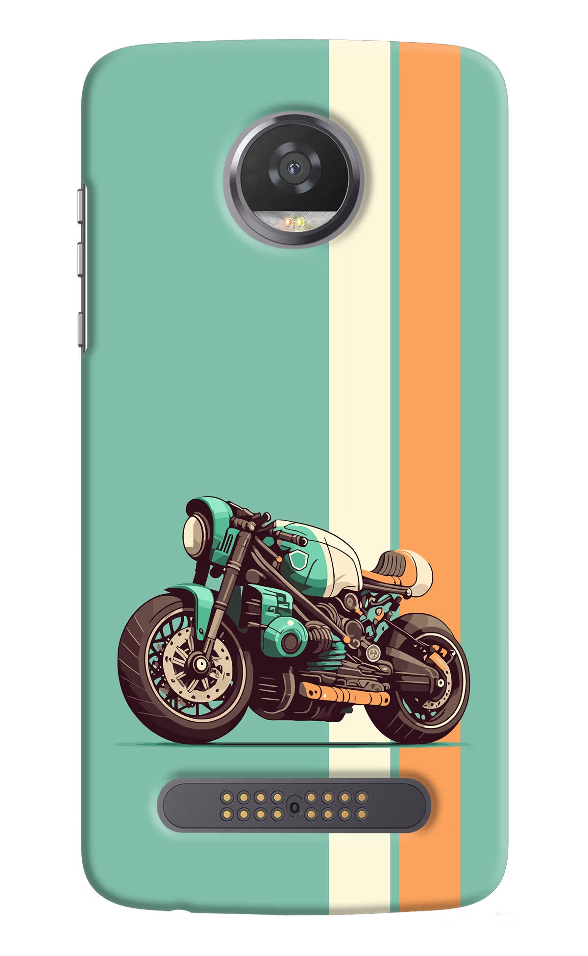 Striped Moto Drift Moto Z2 Play Hard Case Back Cover by Casekaro