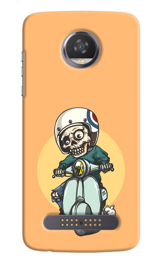 Undead Biker Moto Z2 Play Hard Case Back Cover by Casekaro