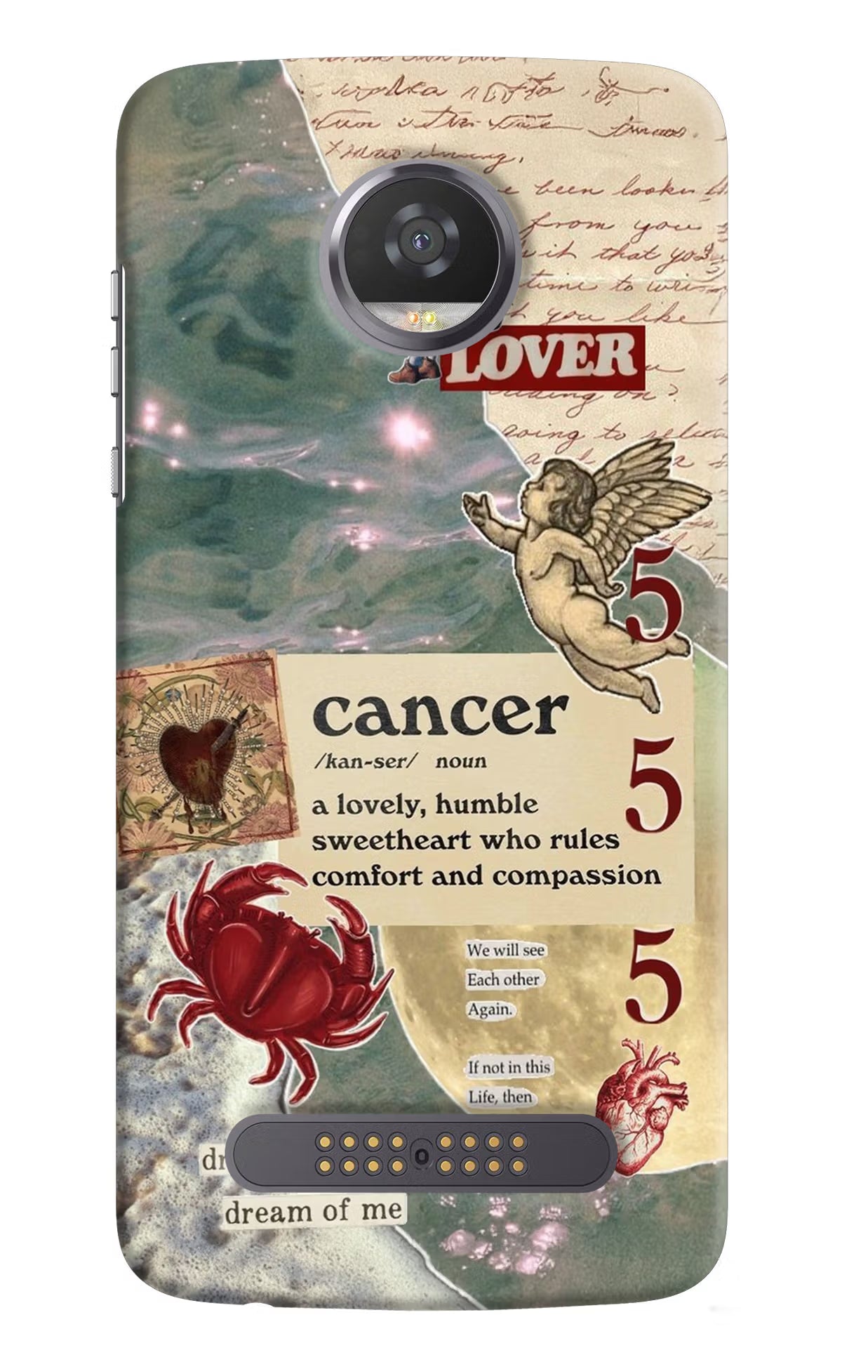 Cancer Zodiac Moto Z2 Play Hard Case Back Cover by Casekaro