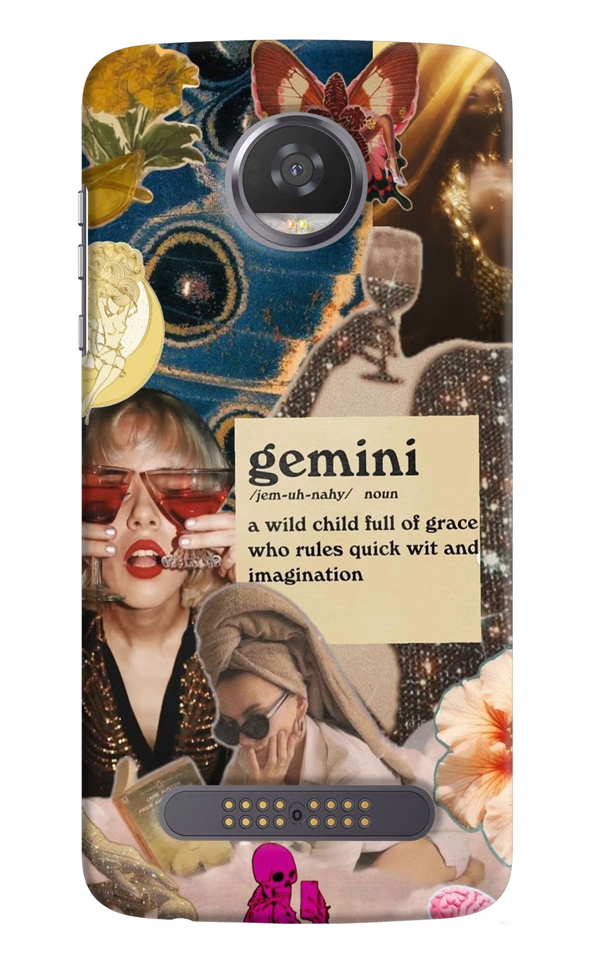 Gemini Zodiac Moto Z2 Play Hard Case Back Cover by Casekaro
