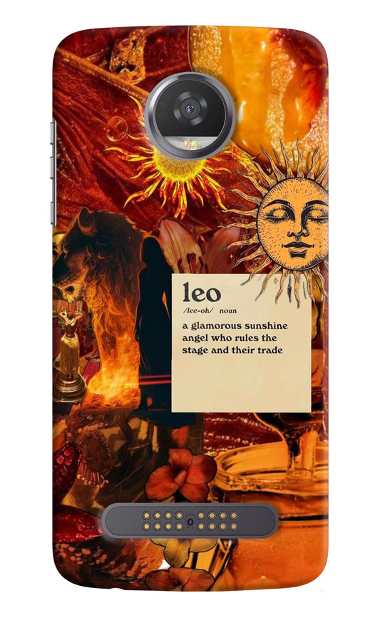 Leo Zodiac Moto Z2 Play Hard Case Back Cover by Casekaro