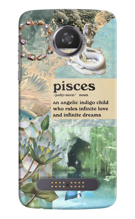 Pisces Zodiac Moto Z2 Play Hard Case Back Cover by Casekaro