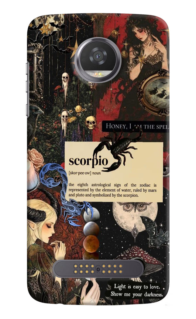 Scorpio Zodiac Moto Z2 Play Hard Case Back Cover by Casekaro
