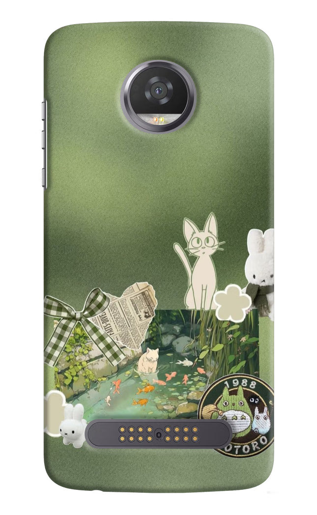 Aesthetic anime Moto Z2 Play Hard Case Back Cover by Casekaro