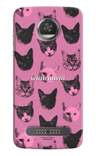 Pink Cats Moto Z2 Play Hard Case Back Cover by Casekaro