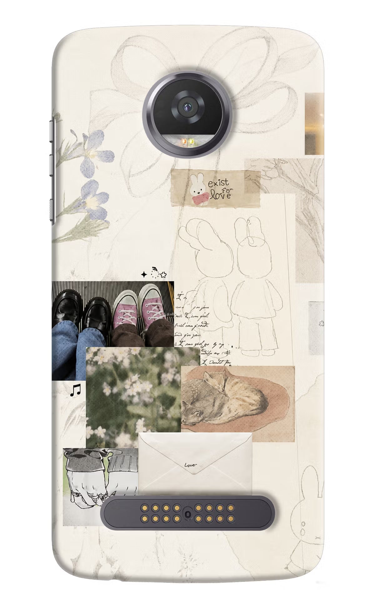 Soft Aesthetic Moto Z2 Play Back Cover