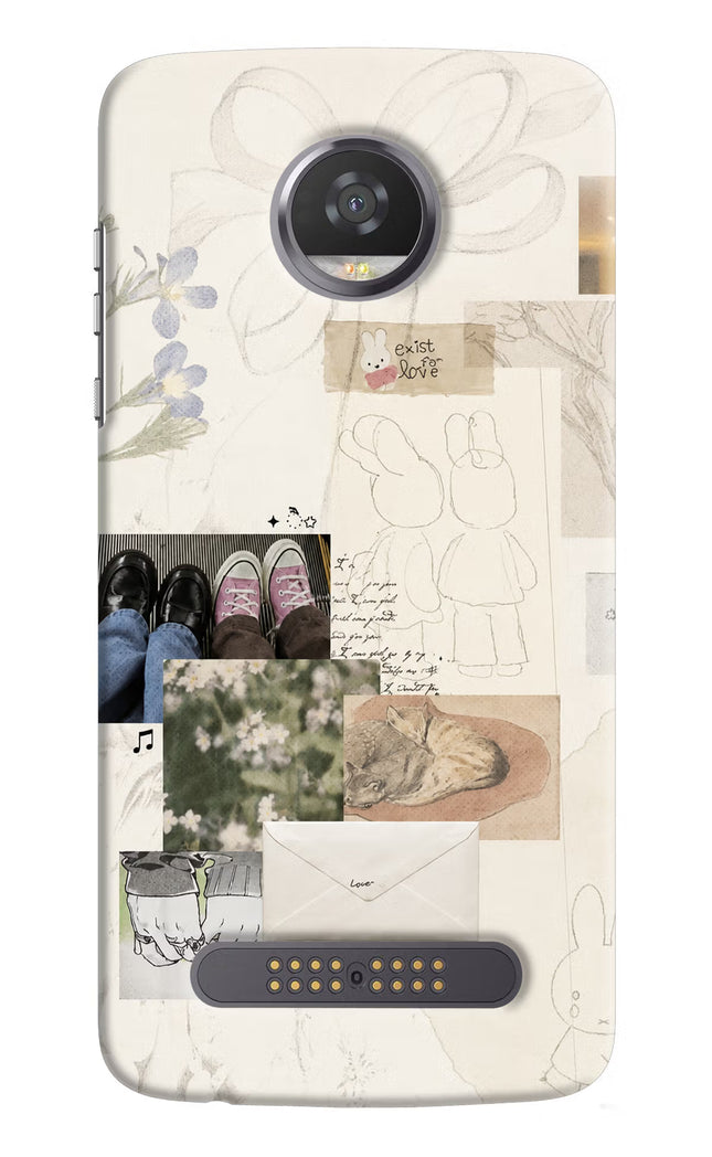 Soft Aesthetic Moto Z2 Play Hard Case Back Cover by Casekaro