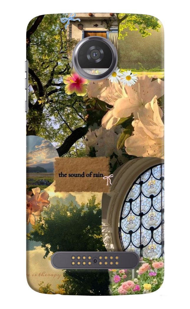 Rain Moto Z2 Play Hard Case Back Cover by Casekaro