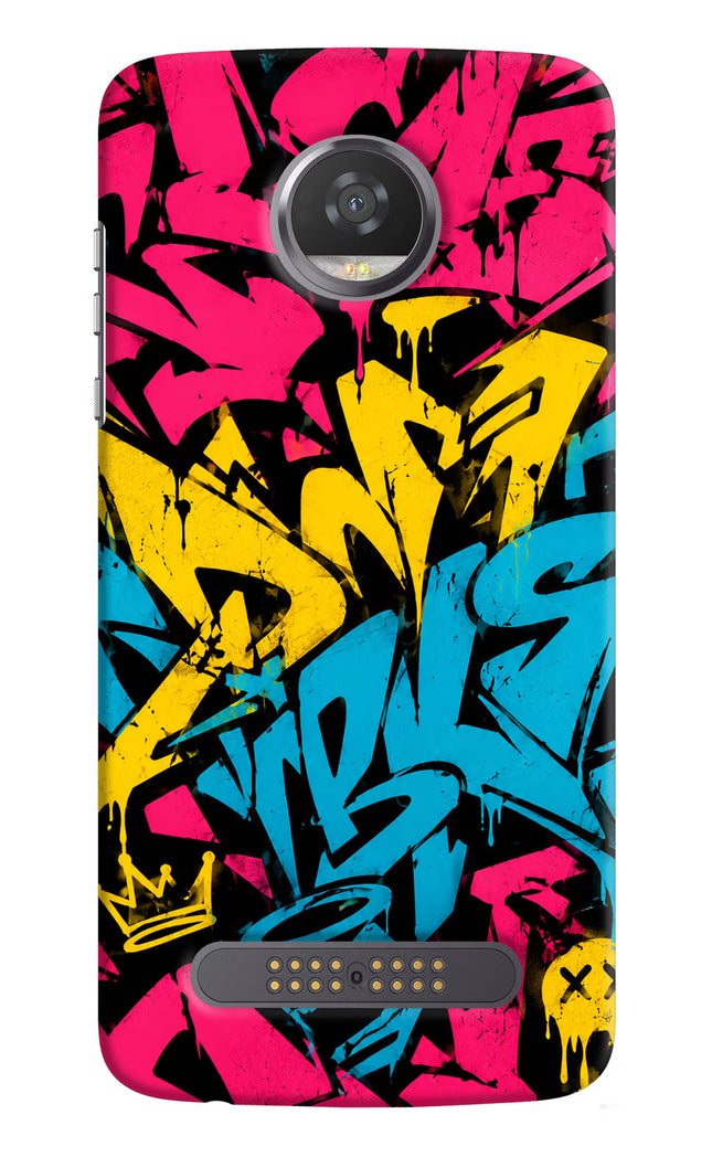 Graffiti Vibe Moto Z2 Play Hard Case Back Cover by Casekaro