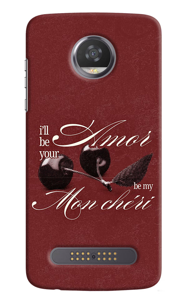 Velvet Cherry Moto Z2 Play Hard Case Back Cover by Casekaro