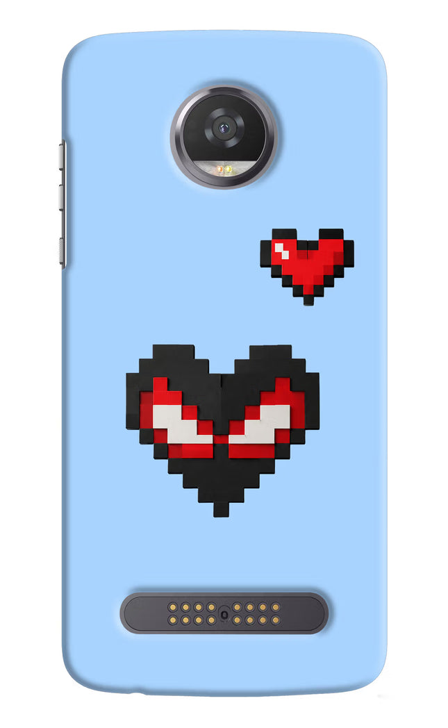 Peter Heart Moto Z2 Play Hard Case Back Cover by Casekaro