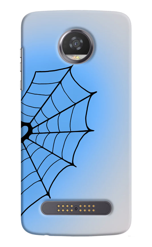 Blue Web Moto Z2 Play Hard Case Back Cover by Casekaro