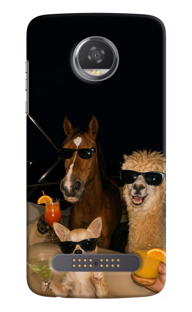 Party Squad Moto Z2 Play Hard Case Back Cover by Casekaro