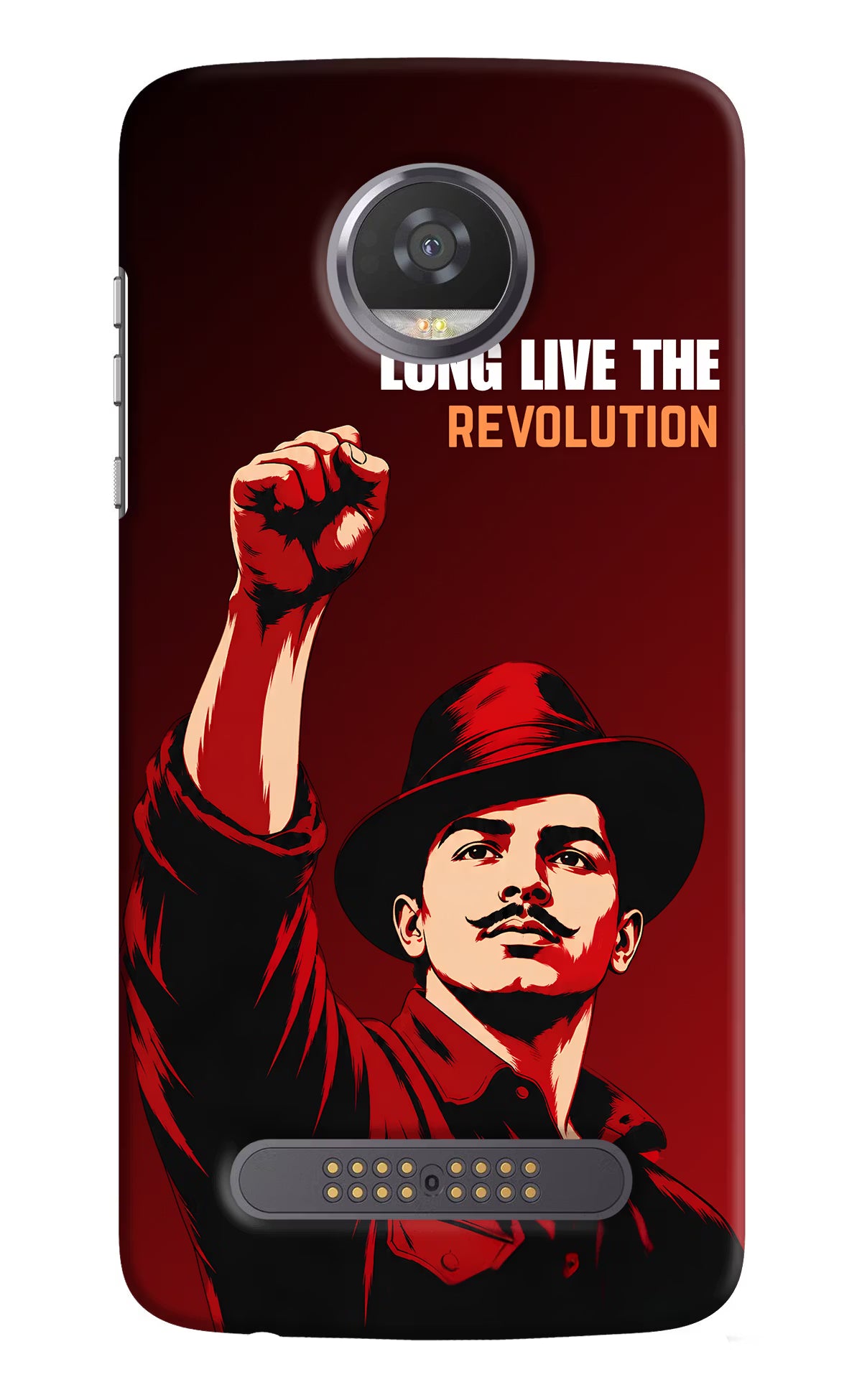 Bhagat Singh Revolution Moto Z2 Play Back Cover