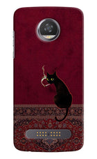 Midnight Cat Moto Z2 Play Hard Case Back Cover by Casekaro