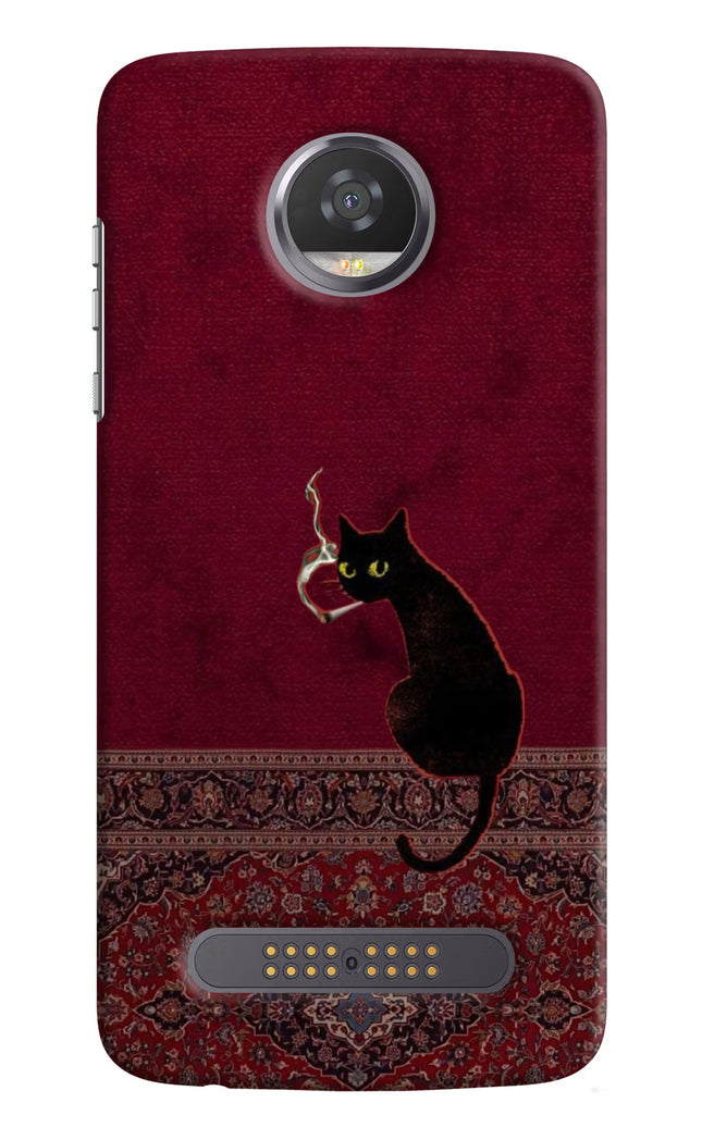 Midnight Cat Moto Z2 Play Hard Case Back Cover by Casekaro