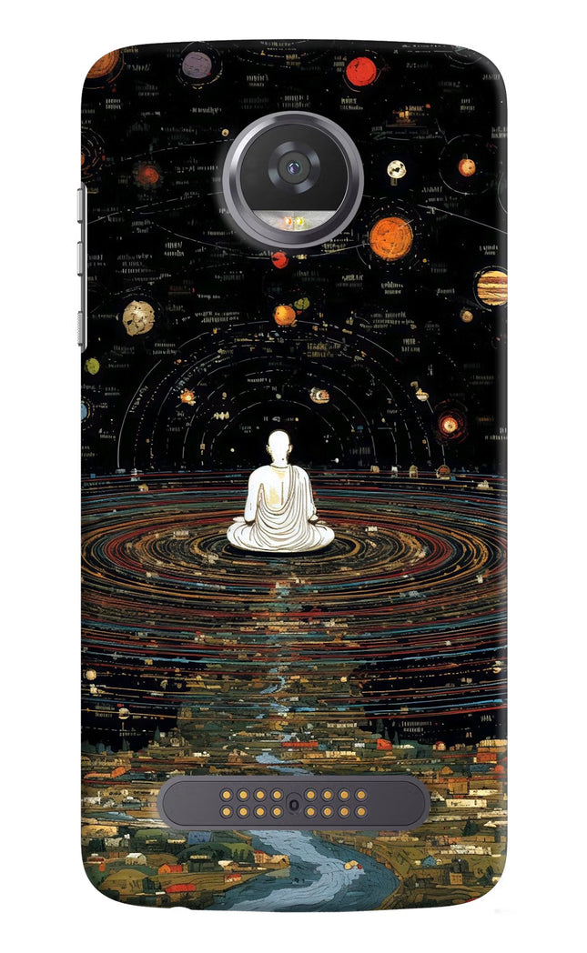 Space Monk Moto Z2 Play Hard Case Back Cover by Casekaro