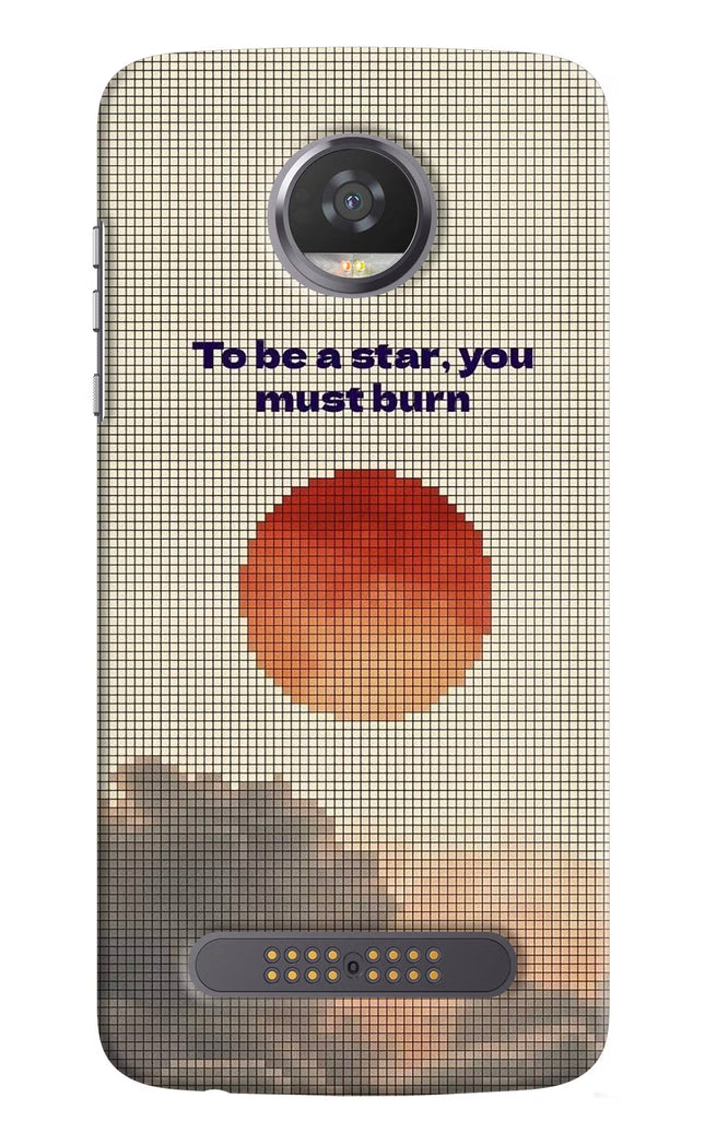 Pixel Sun Moto Z2 Play Hard Case Back Cover by Casekaro
