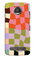 Wavy Grid Moto Z2 Play Hard Case Back Cover by Casekaro