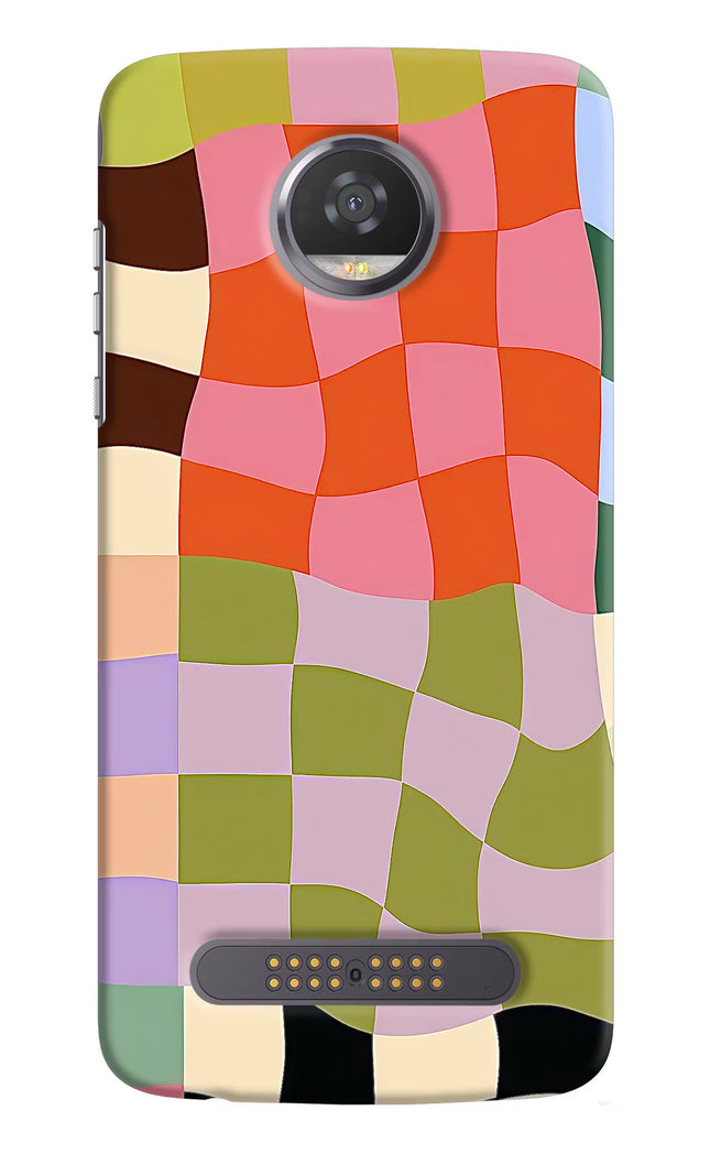 Wavy Grid Moto Z2 Play Hard Case Back Cover by Casekaro