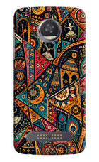 Folk Print Moto Z2 Play Back Cover