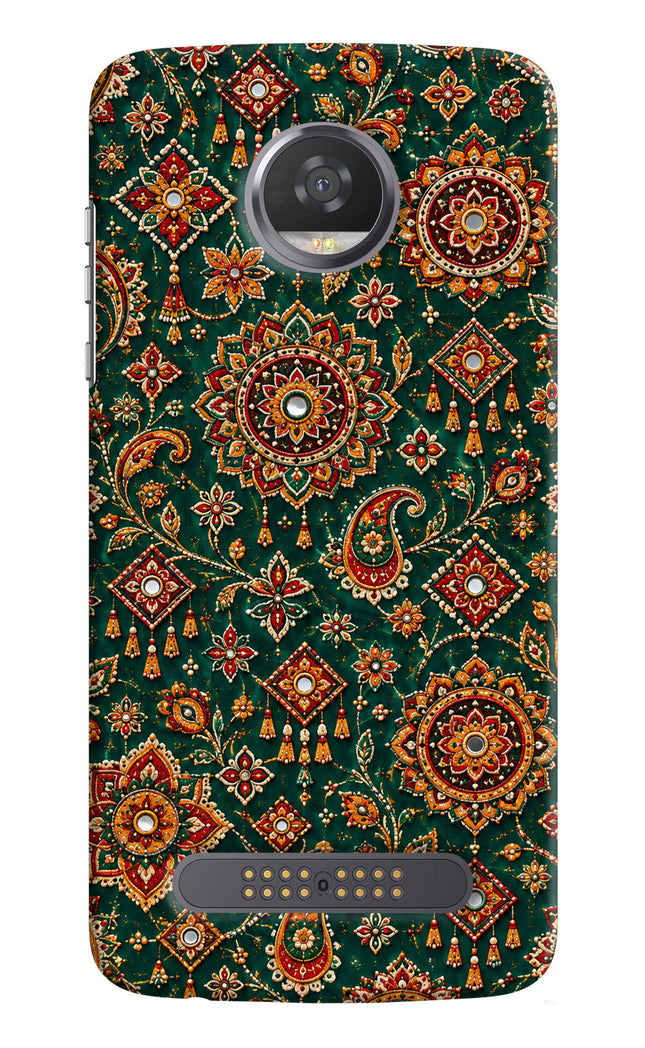 Green Pataka Moto Z2 Play Hard Case Back Cover by Casekaro