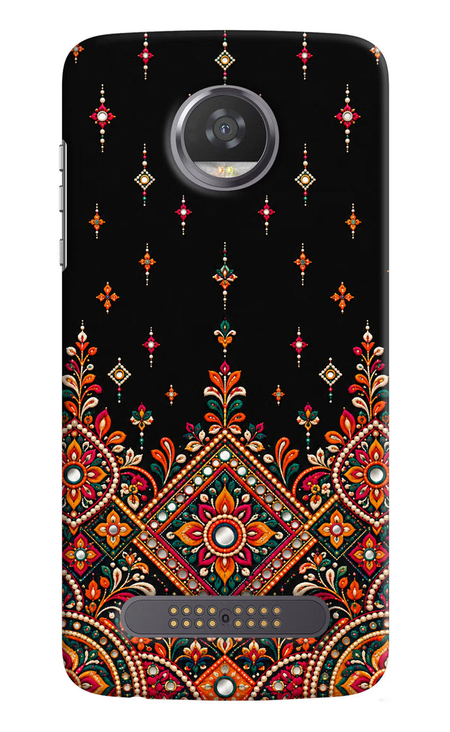 Noir Mehfil Moto Z2 Play Hard Case Back Cover by Casekaro
