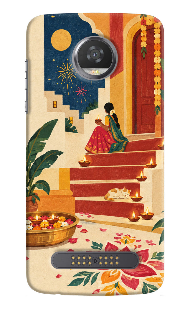 Diwali Rangoli Moto Z2 Play Back Cover
