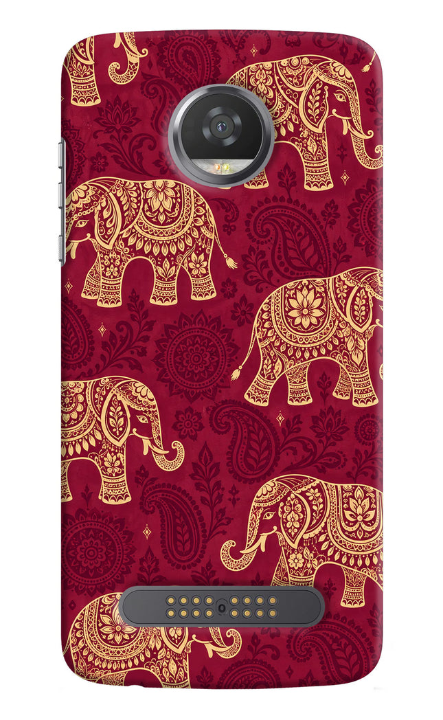 Maroon Elephant Moto Z2 Play Back Cover