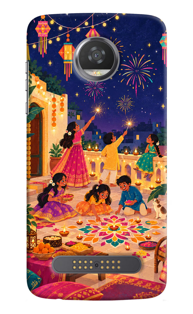 Diwali Night Moto Z2 Play Back Cover