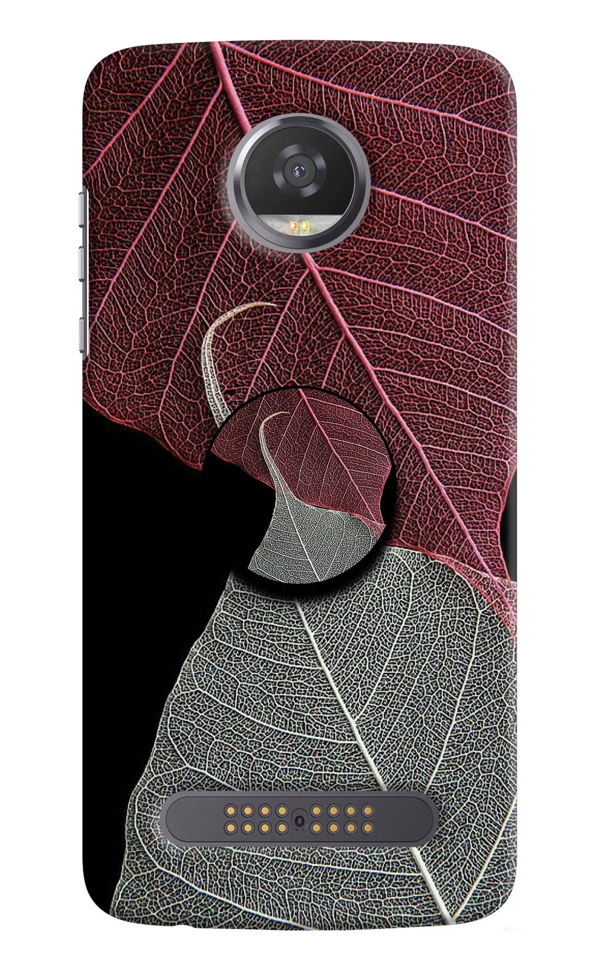 Leaf Pattern Moto Z2 Play Pop Case by Casekaro