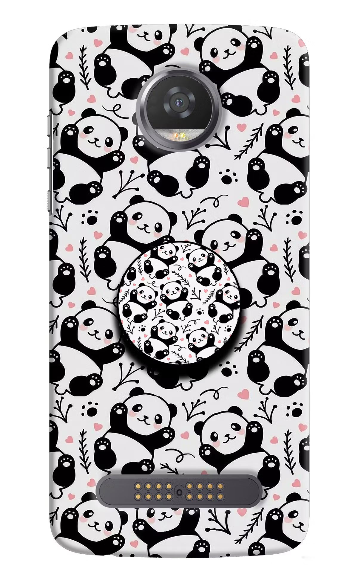 Cute Panda Moto Z2 Play Pop Case by Casekaro