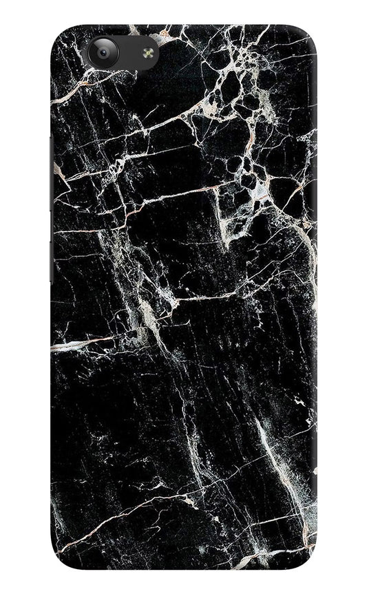 Black Marble Texture Vivo Y53 Hard Case Back Cover by Casekaro