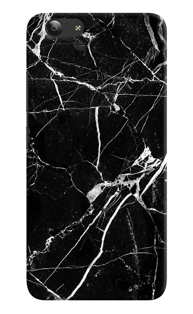 Black Marble Pattern Vivo Y53 Hard Case Back Cover by Casekaro