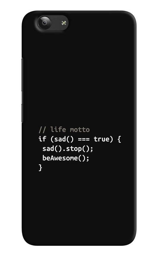 Life Motto Code Vivo Y53 Hard Case Back Cover by Casekaro