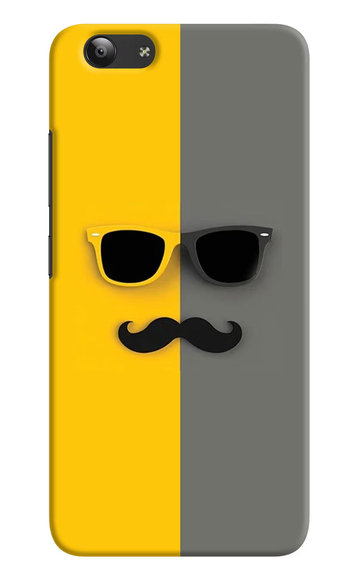 Sunglasses with Mustache Vivo Y53 Hard Case Back Cover by Casekaro