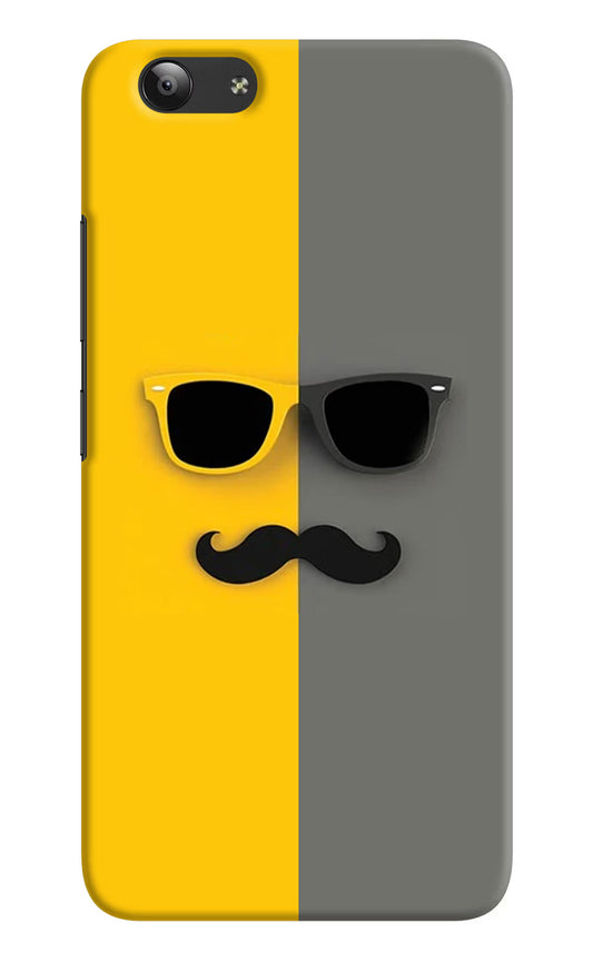 Sunglasses with Mustache Vivo Y53 Hard Case Back Cover by Casekaro
