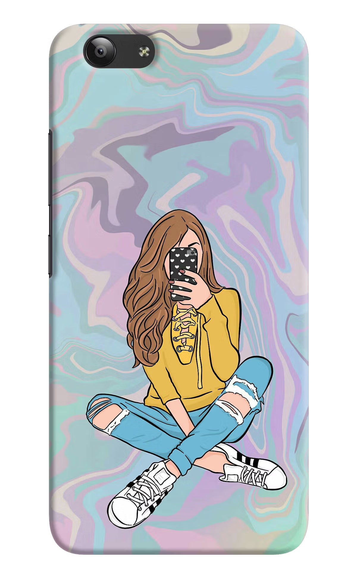 Selfie Girl Vivo Y53 Hard Case Back Cover by Casekaro