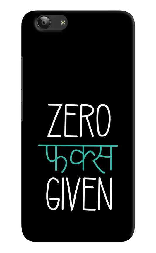 Zero Fucks Given Vivo Y53 Hard Case Back Cover by Casekaro