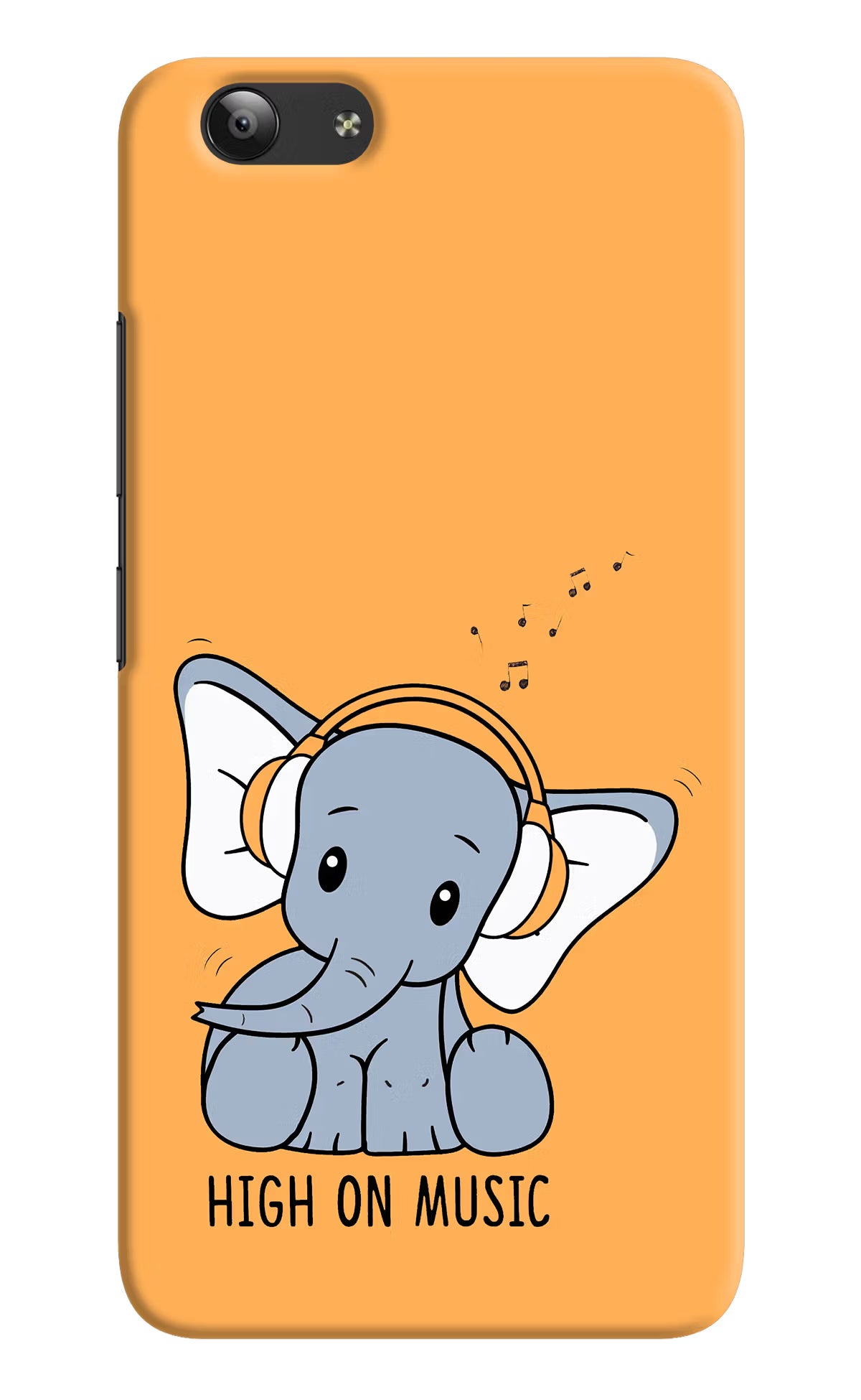 High On Music Vivo Y53 Hard Case Back Cover by Casekaro