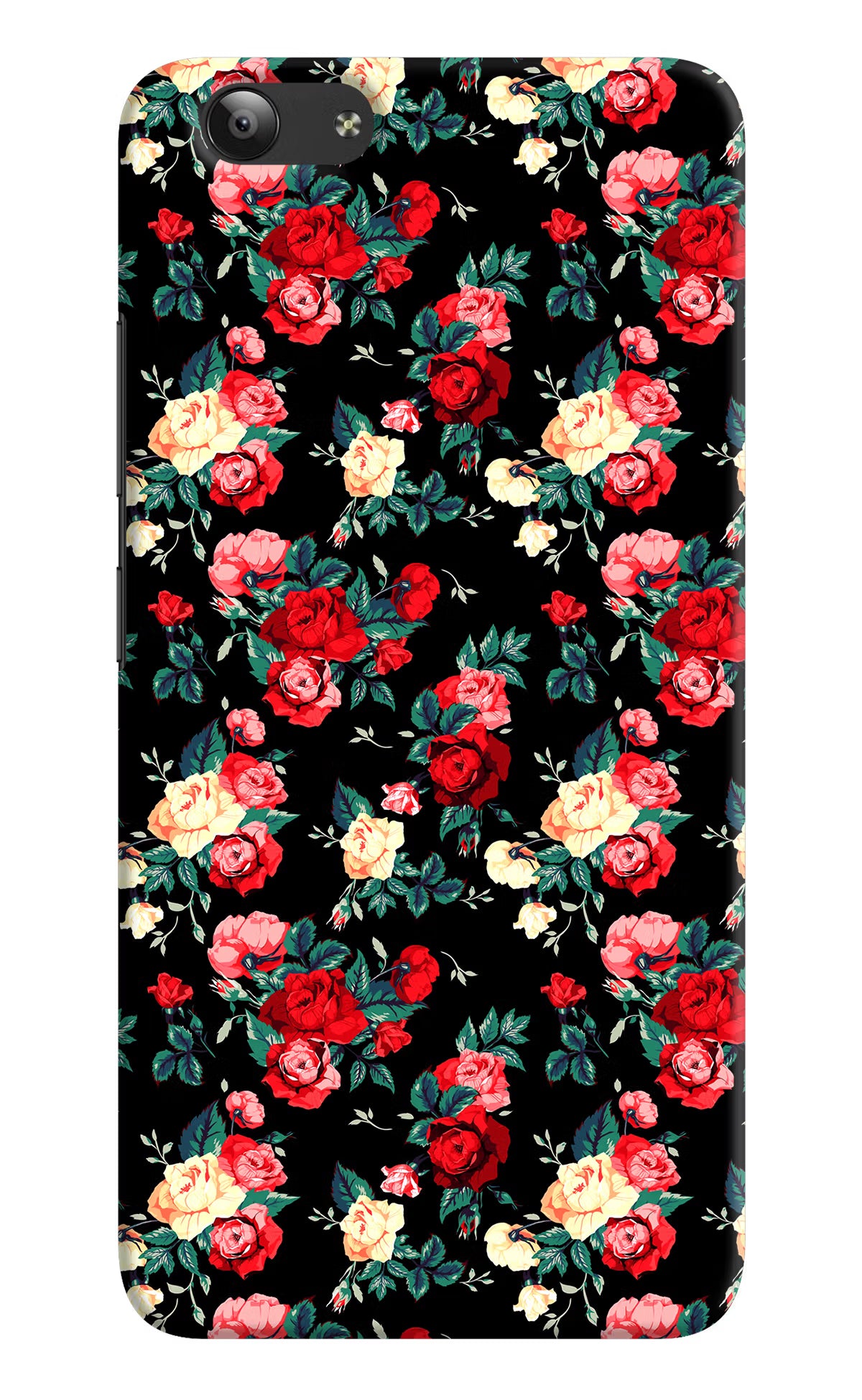 Rose Pattern Vivo Y53 Hard Case Back Cover by Casekaro