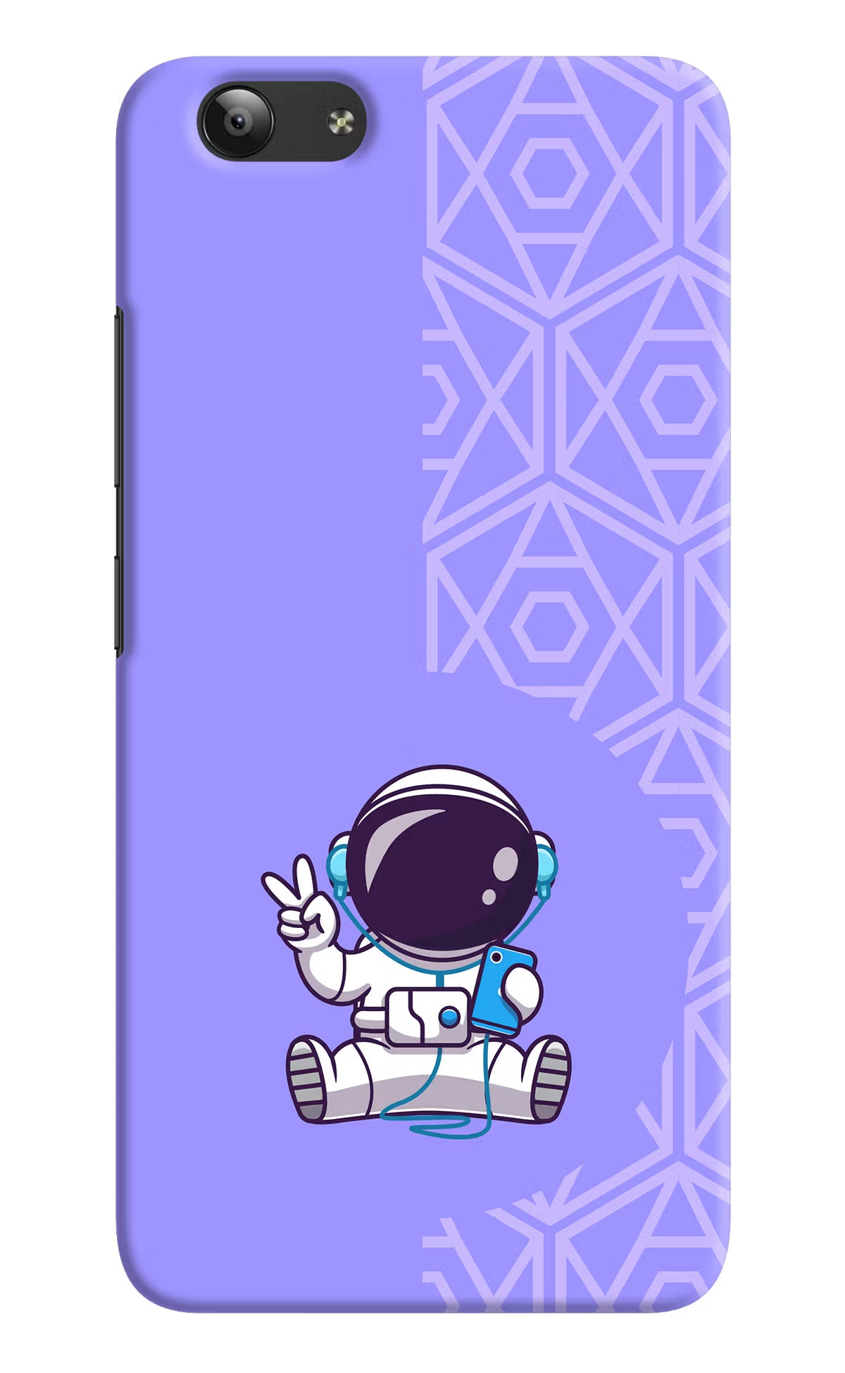 Cute Astronaut Chilling Vivo Y53 Hard Case Back Cover by Casekaro
