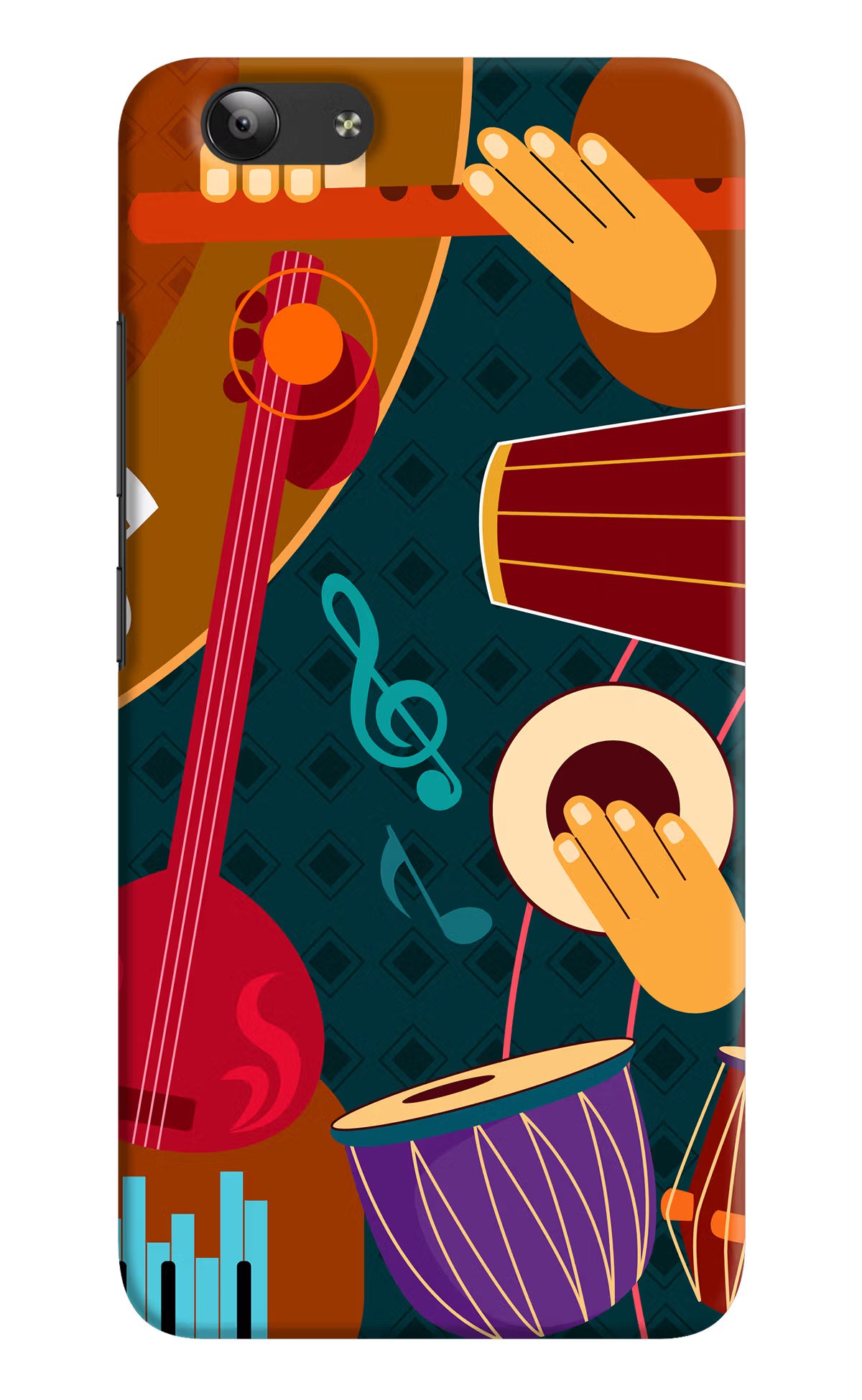 Music Instrument Vivo Y53 Hard Case Back Cover by Casekaro