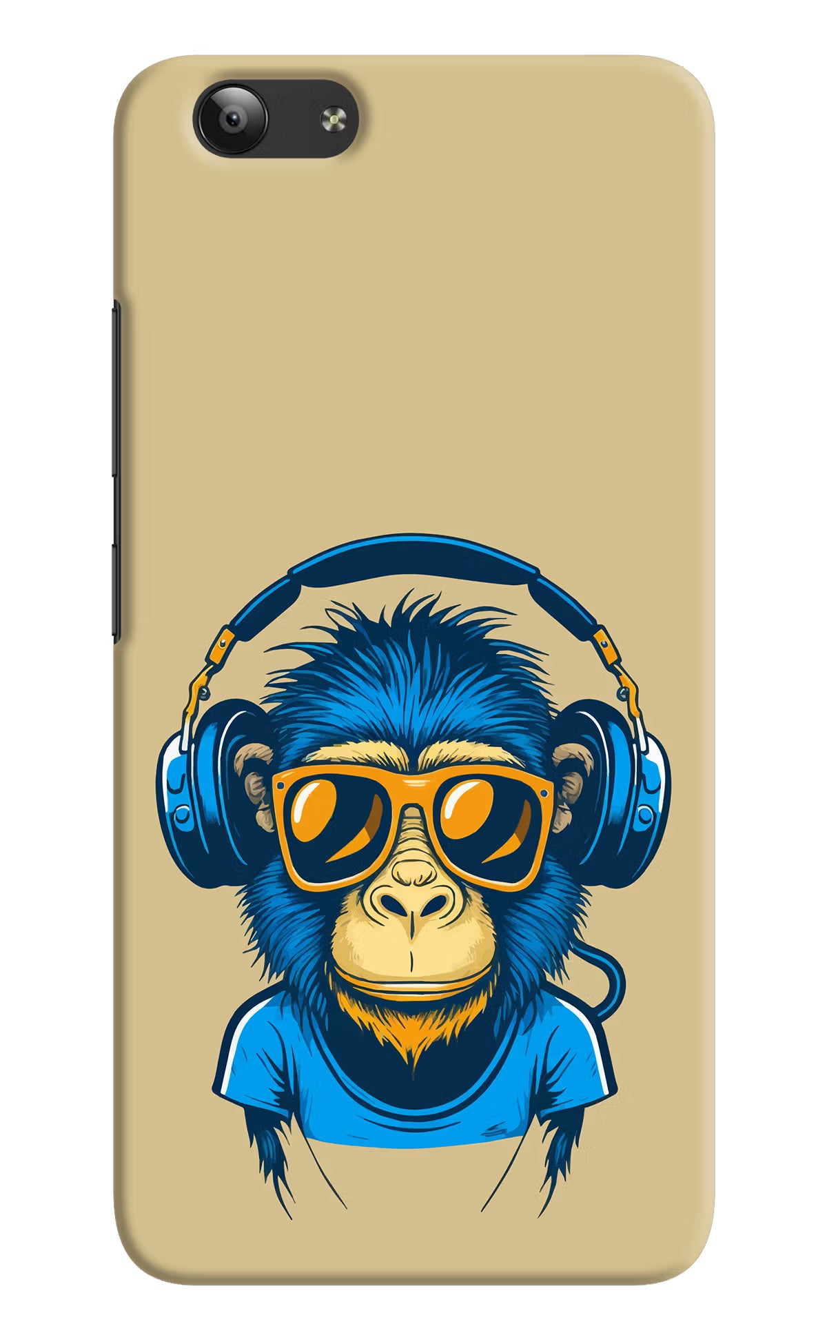 Monkey Headphone Vivo Y53 Hard Case Back Cover by Casekaro