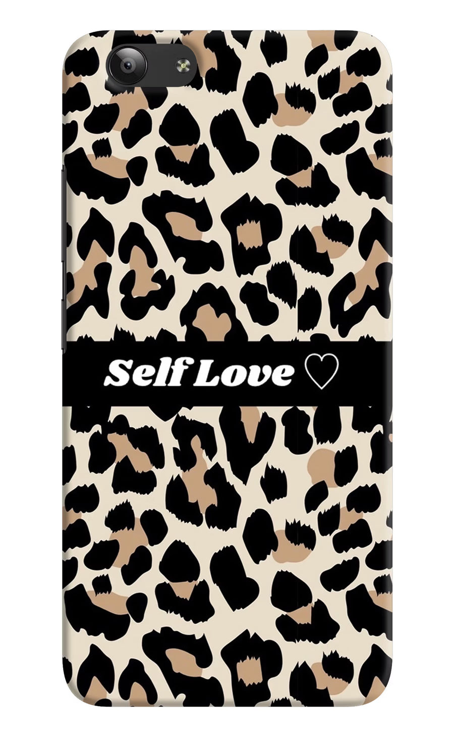 Leopard Print Self Love Vivo Y53 Back Cover, Hard case