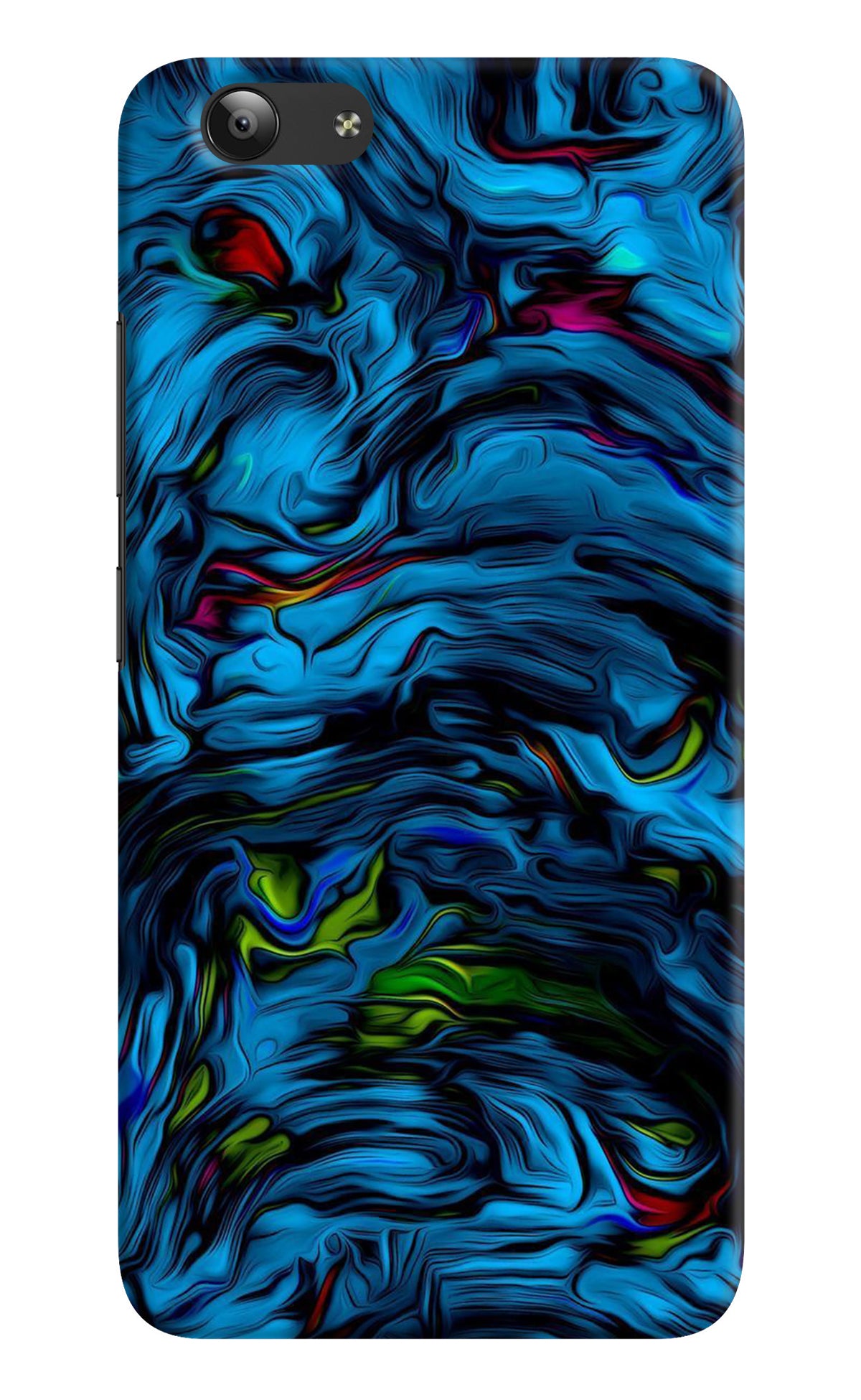 Dark Blue Abstract Vivo Y53 Back Cover