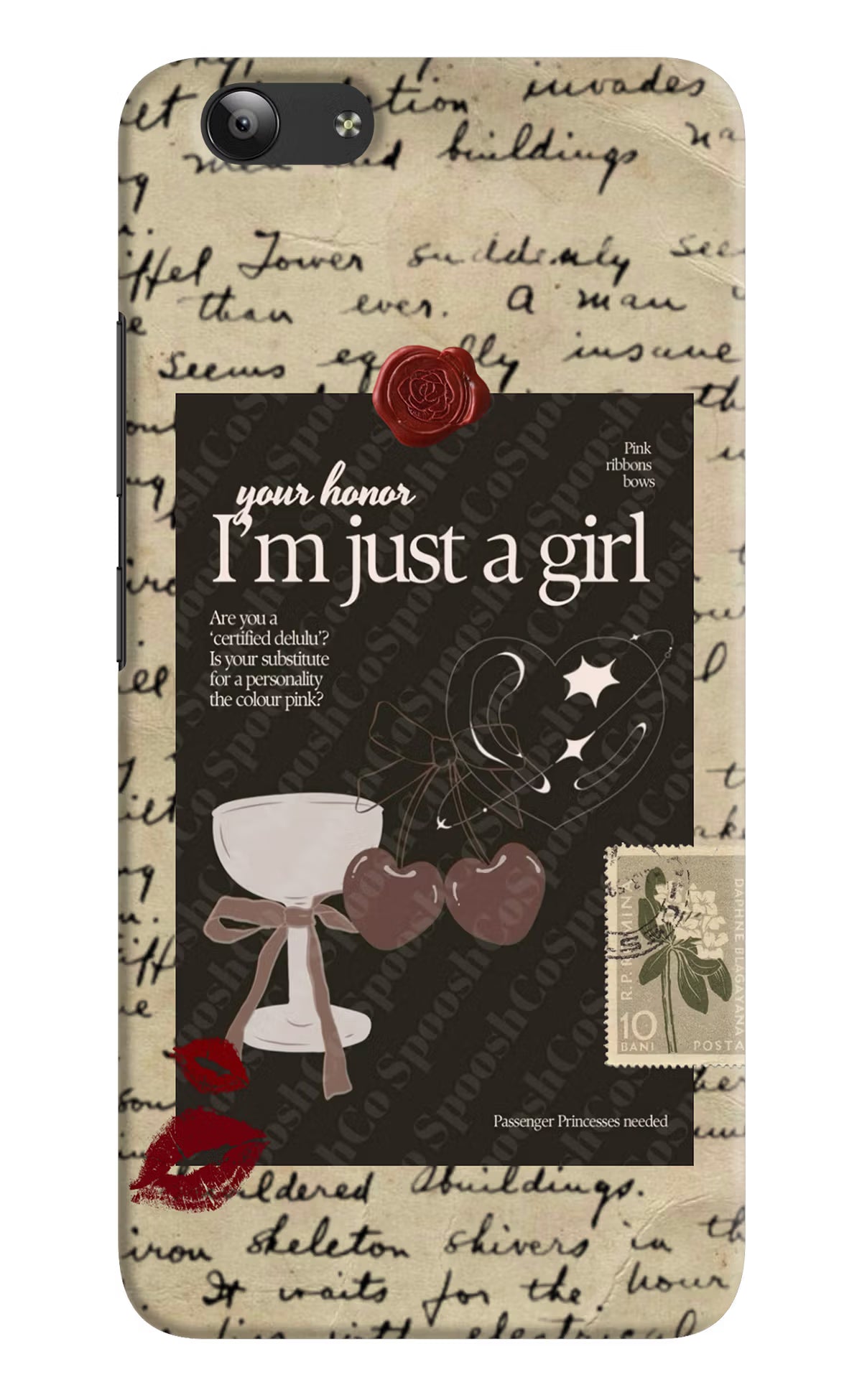 I am just a girl Vivo Y53 Hard Case Back Cover by Casekaro