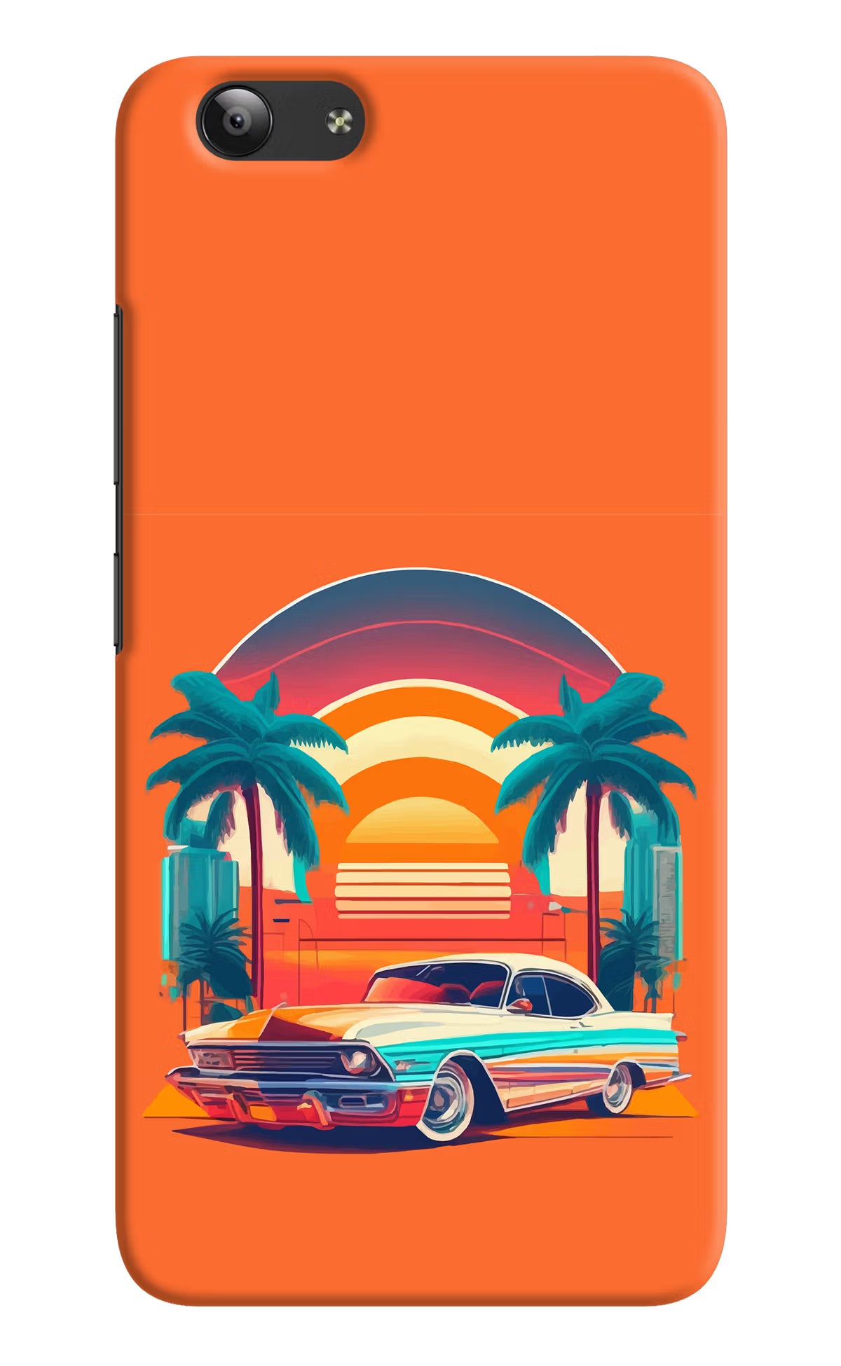 Palm Drive 80s Vivo Y53 Hard Case Back Cover by Casekaro