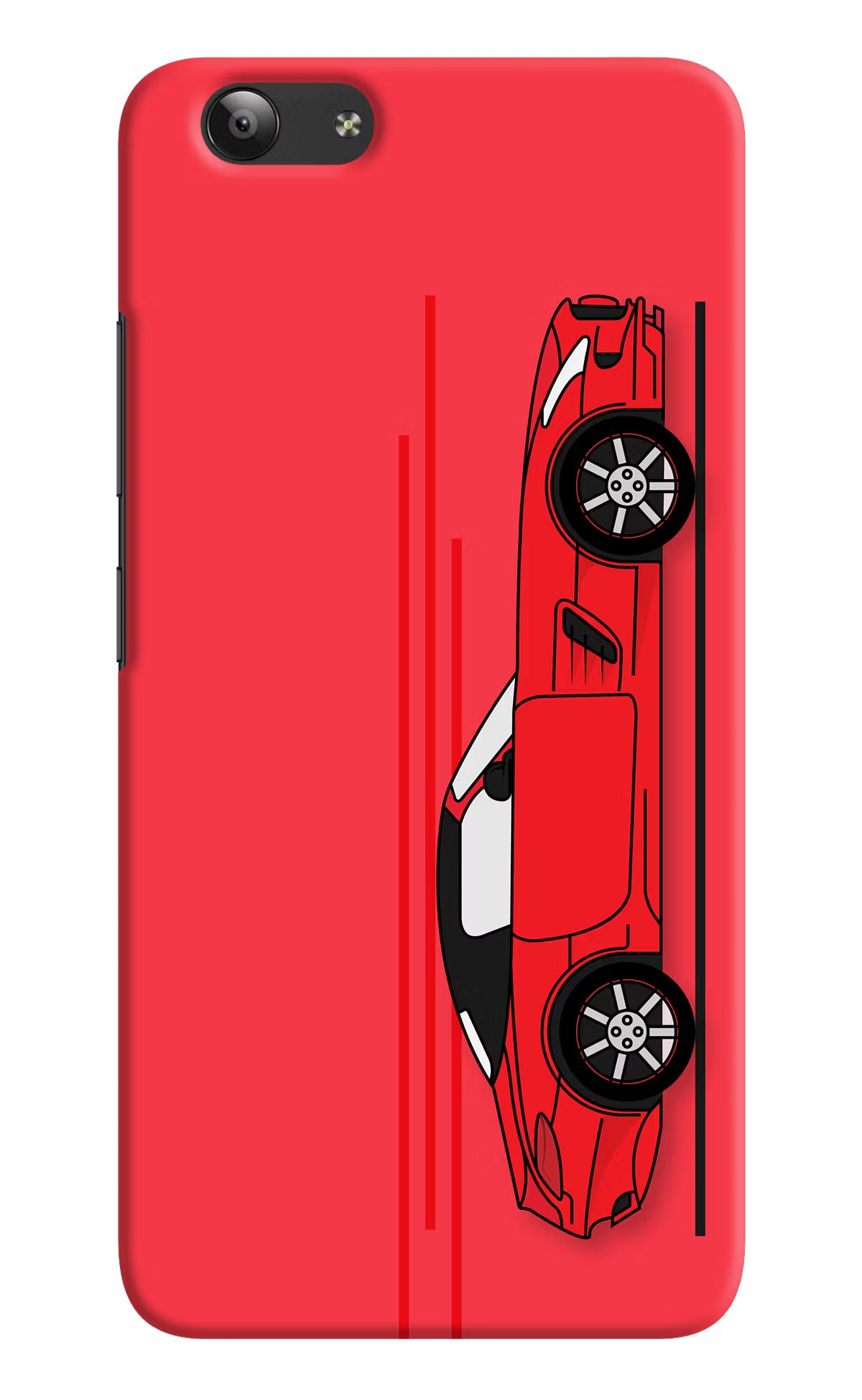 Red Velocity Vivo Y53 Hard Case Back Cover by Casekaro